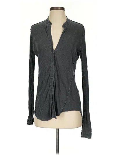 Pre-owned James Perse Long Sleeve Polo Shirt In Gray