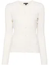 James Perse Long-sleeve Ribbed-knit Cardigan In Neutrals