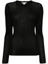 James Perse Long-sleeve Ribbed Sweater In Black