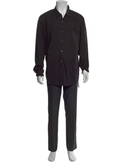 Pre-owned James Perse Long Sleeve Shirt In Black