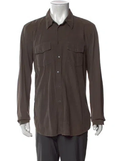 Pre-owned James Perse Long Sleeve Shirt In Brown