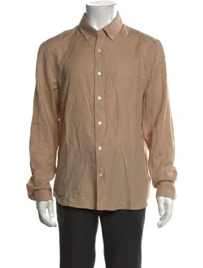 Pre-owned James Perse Long Sleeve Shirt In Brown
