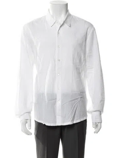 Pre-owned James Perse Long Sleeve Shirt In White