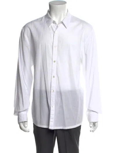 Pre-owned James Perse Long Sleeve Shirt In White