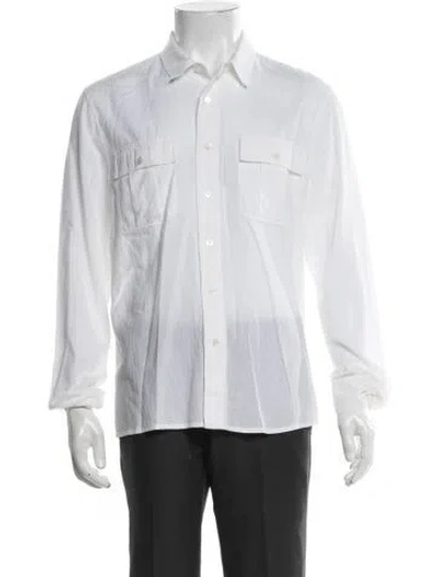 Pre-owned James Perse Long Sleeve Shirt In White