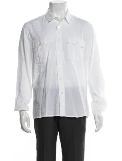 Pre-owned James Perse Long Sleeve Shirt In White