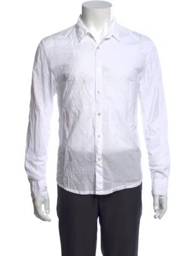 Pre-owned James Perse Long Sleeve Shirt In White