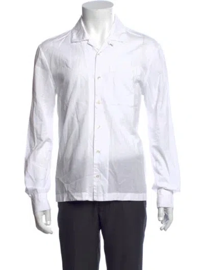 Pre-owned James Perse Long Sleeve Shirt In White