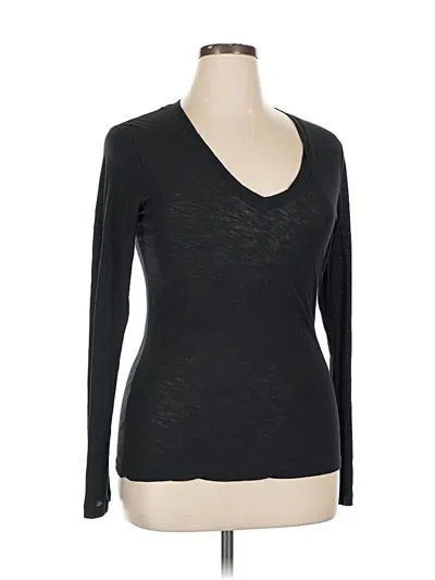 Pre-owned James Perse Long Sleeve T-shirt In Black