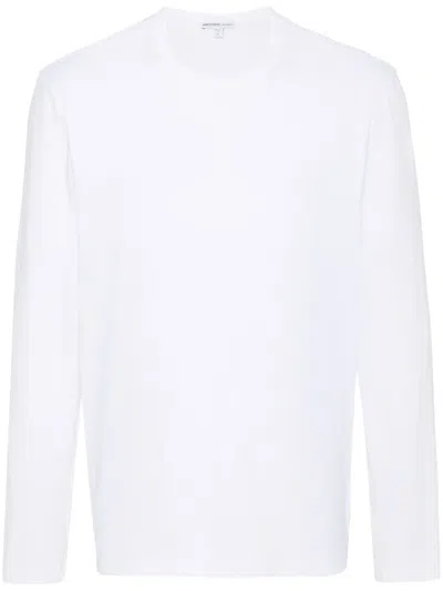 James Perse Klassisches Langarmshirt In Weiss