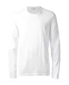 James Perse Luxe Lotus Jersey Crew Neck Top In White