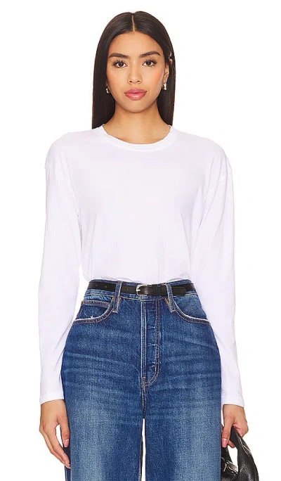 James Perse Long Sleeve Tee In White