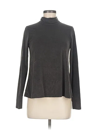 Pre-owned James Perse Long Sleeve Top Gray Turtleneck Tops