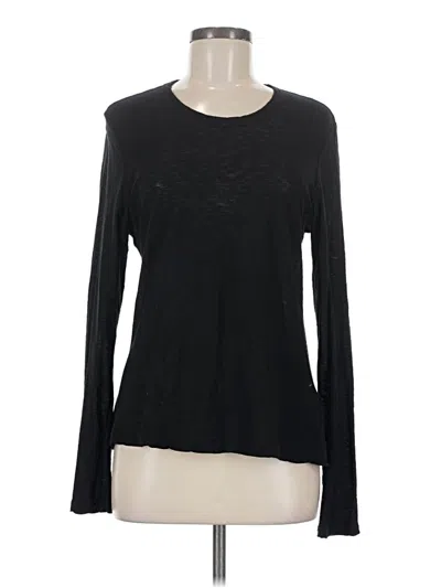 Pre-owned James Perse Long Sleeve T-shirt In Black