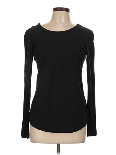 Pre-owned James Perse Long Sleeve T-shirt In Black
