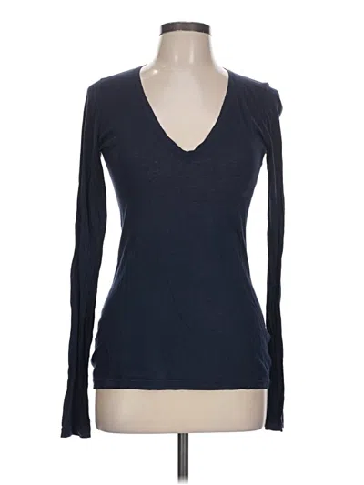 Pre-owned James Perse Long Sleeve T-shirt In Blue