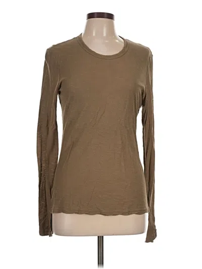 Pre-owned James Perse Long Sleeve T-shirt In Brown