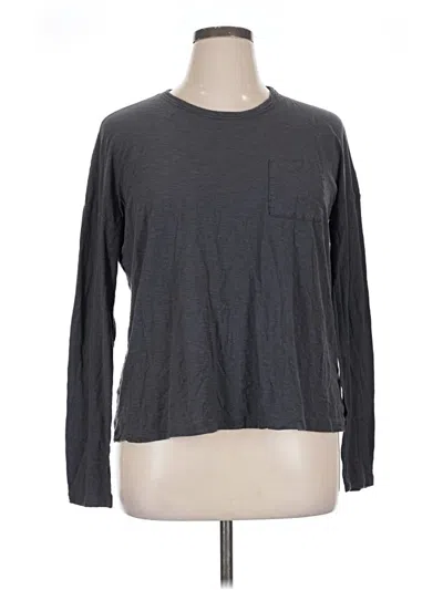 Pre-owned James Perse Long Sleeve T-shirt In Gray