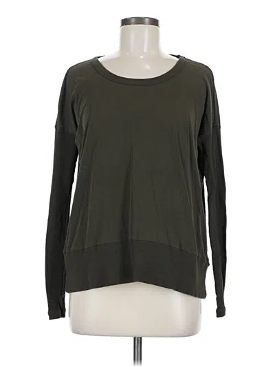 Pre-owned James Perse Long Sleeve T-shirt In Green
