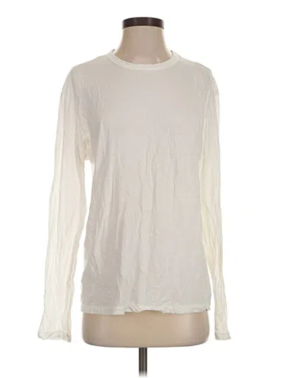 Pre-owned James Perse Long Sleeve T-shirt In Ivory