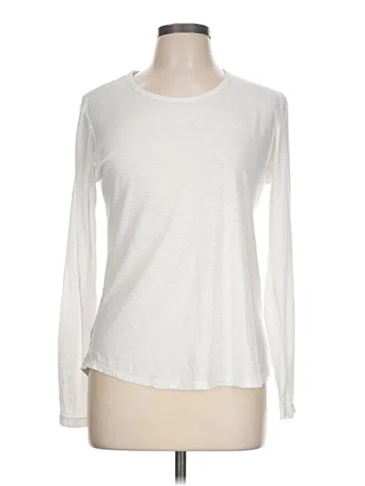 Pre-owned James Perse Long Sleeve T-shirt In Ivory