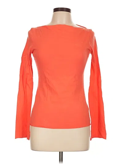 Pre-owned James Perse Long Sleeve T-shirt In Orange