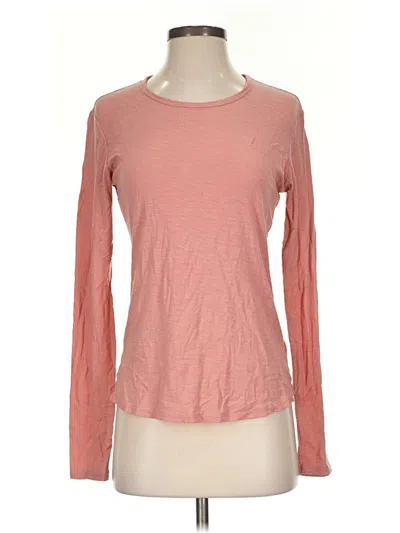 Pre-owned James Perse Long Sleeve T-shirt In Pink