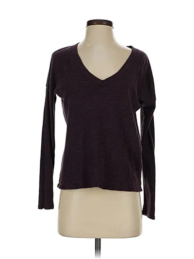 Pre-owned James Perse Long Sleeve T-shirt In Purple