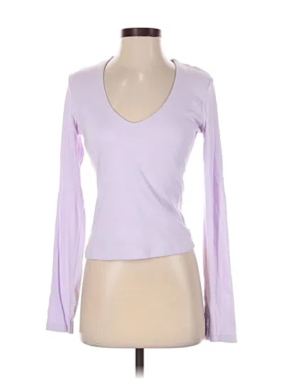 Pre-owned James Perse Long Sleeve T-shirt In Purple