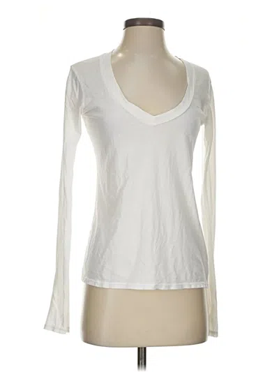 Pre-owned James Perse Long Sleeve T-shirt In White