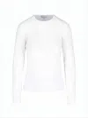 James Perse Long-sleeve White Velvet Top In White
