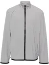 James Perse Long-sleeve Mock-neck Jacket In Grey