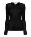 James Perse Long-sleeve Ribbed Sweater In Black