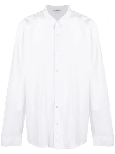 James Perse Long-sleeved Cotton Shirt In White