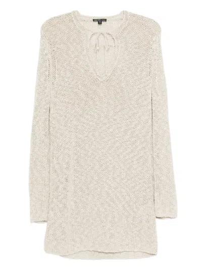 James Perse Long-sleeved Dress In White