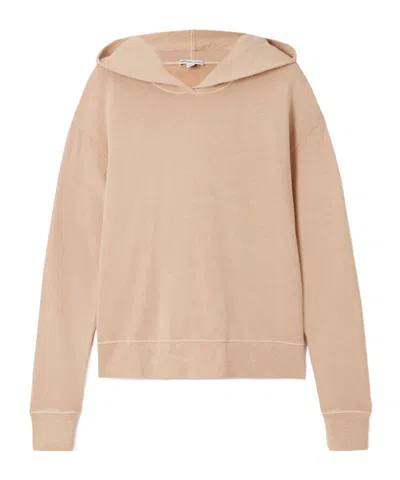 James Perse Long-sleeved Hooded Sweatshirt In Nude