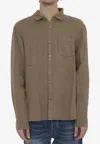 James Perse Linen Shirt In Beige