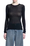 James Perse Maglia A Maniche Lunghe A Coste In Cotone E Cashmere In Black