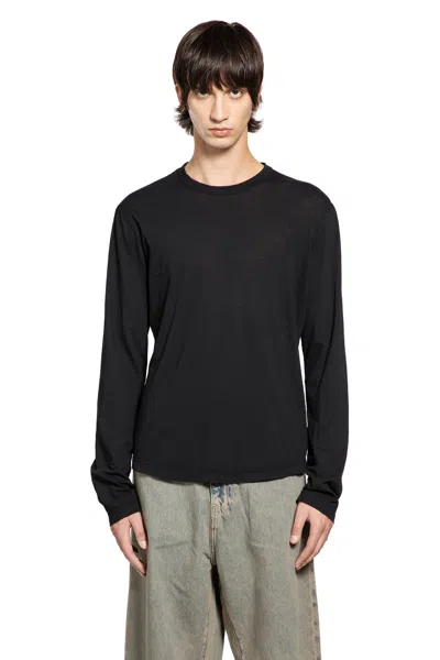 James Perse Long Sleeves T-shirt In Black