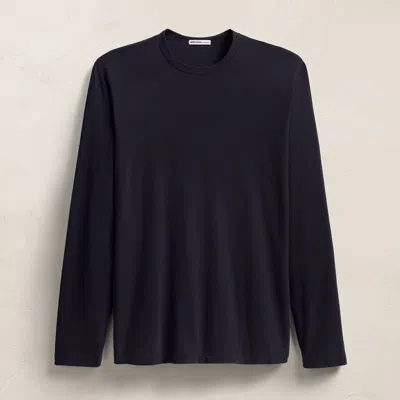 James Perse Longsleeve Crewneck T-shirt In Black