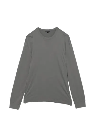 James Perse Long-sleeve Jersey T-shirt In Gray