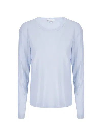 James Perse Long-sleeve Oversized T-shirt In Blue