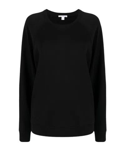 James Perse Loose-fit Terry Sweatshirt In Black