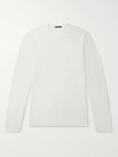James Perse Lotus Slim-fit Cotton-jersey T-shirt In White