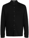 James Perse Spread-collar Jersey Shirt In Black