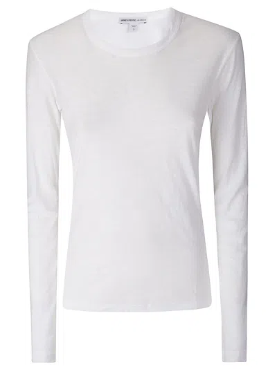 James Perse L/s Crew Tee In White