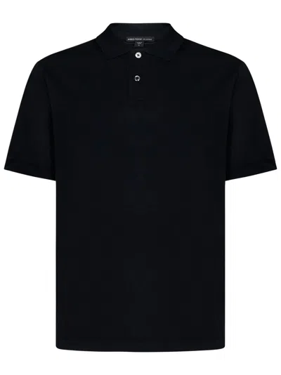 James Perse Luxe Lotus Jersey Polo Shirt In Black