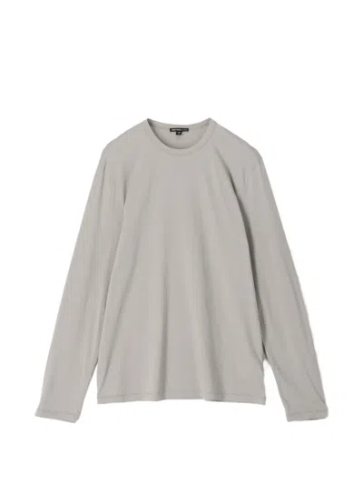James Perse Luxe Lotus Long-sleeve T-shirt In Gray