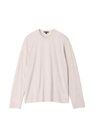 James Perse Luxe Lotus Long-sleeve T-shirt In Silver