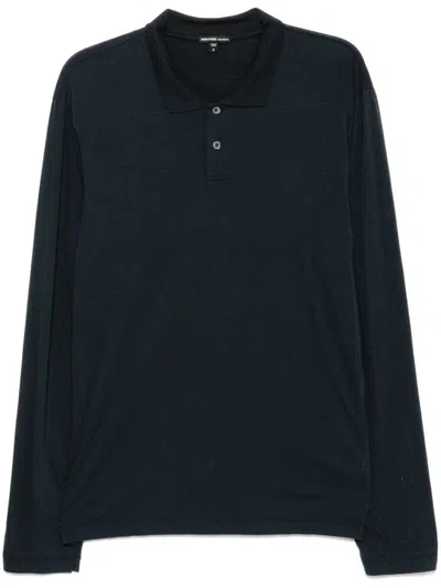 James Perse Luxe Lotus Polo Shirt In Blue